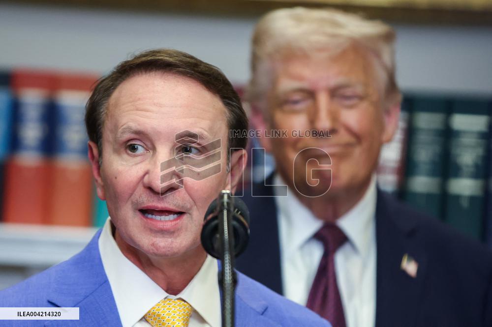 DC: President Donald Trump speaks alongside Louisiana Governor Jeff Landry