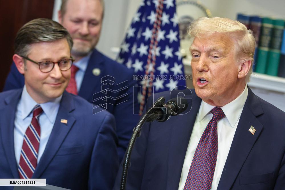DC: President Donald Trump speaks alongside Louisiana Governor Jeff Landry