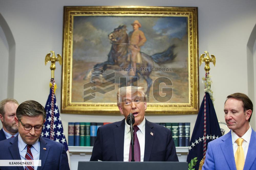 DC: President Donald Trump speaks alongside Louisiana Governor Jeff Landry