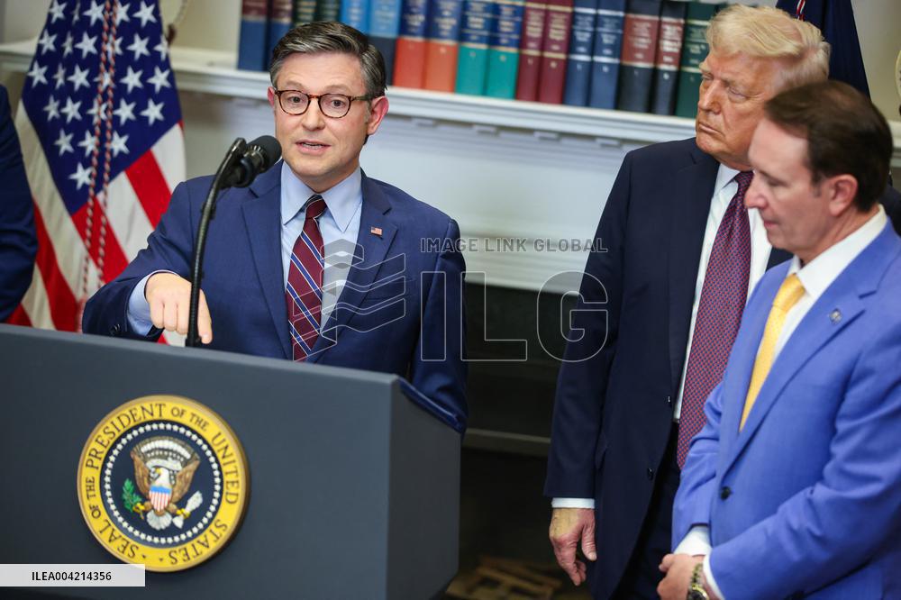 DC: President Donald Trump speaks alongside Louisiana Governor Jeff Landry