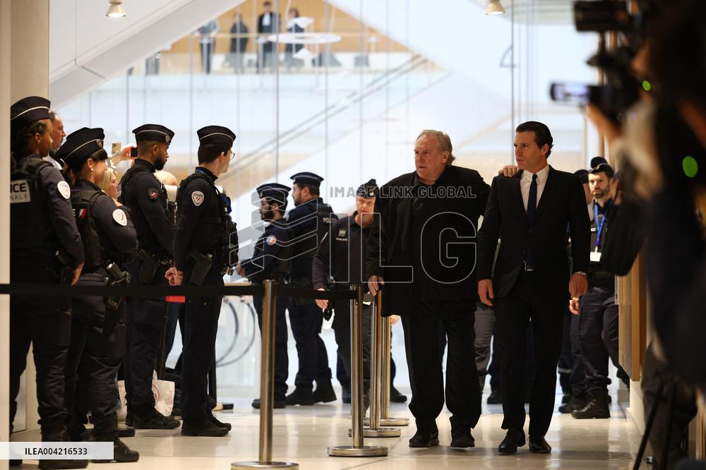 Gerard Depardieu Trial For Sexual Assault - Paris