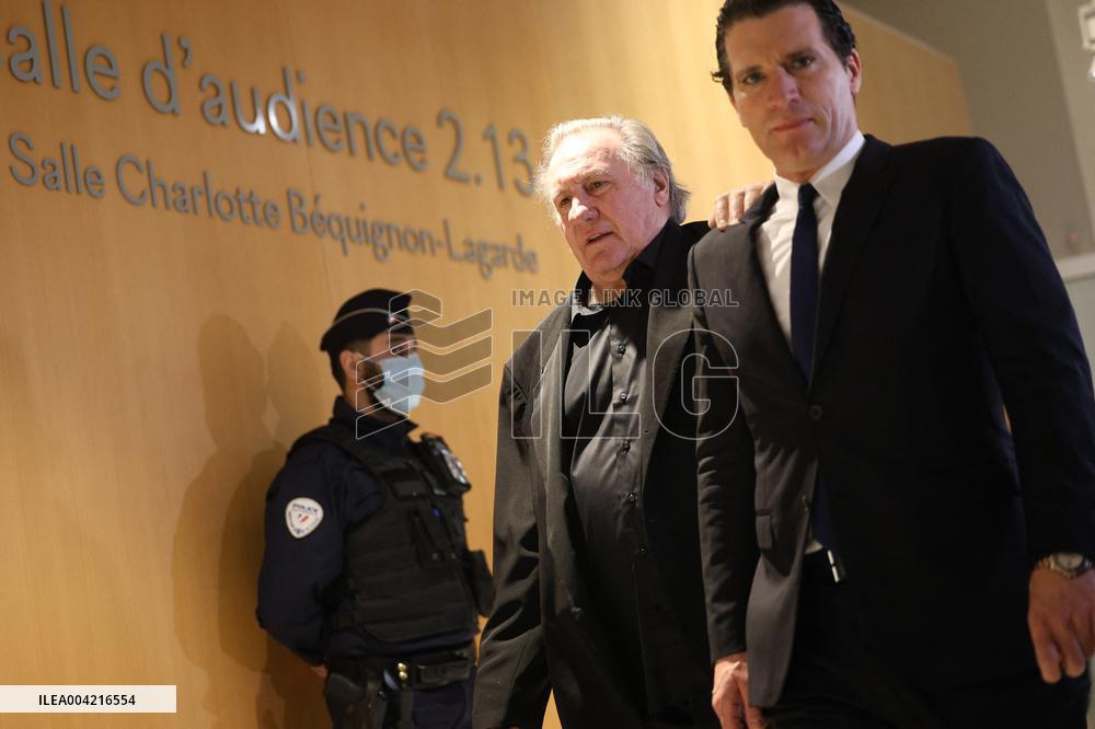 Gerard Depardieu Trial For Sexual Assault - Paris