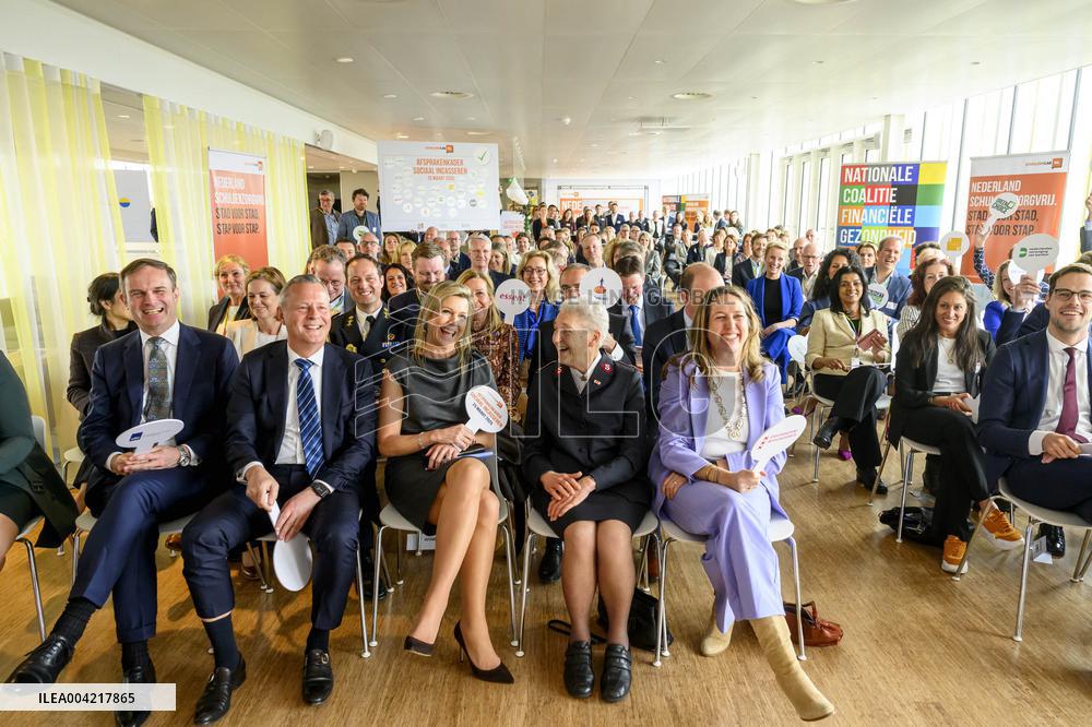 Queen Maxima At SchuldenlabNL Meeting - Amsterdam