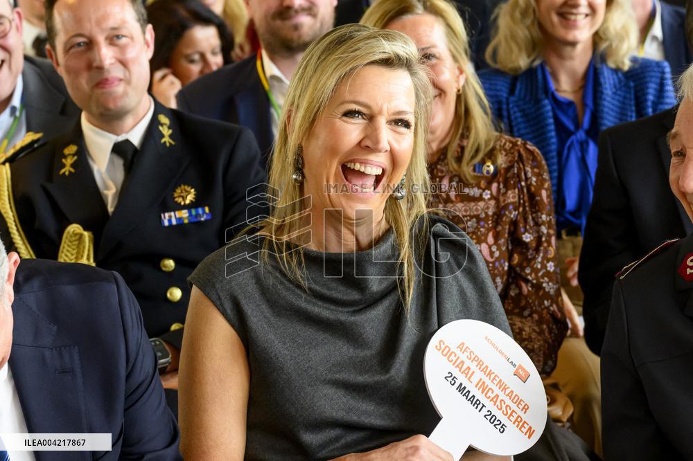 Queen Maxima At SchuldenlabNL Meeting - Amsterdam