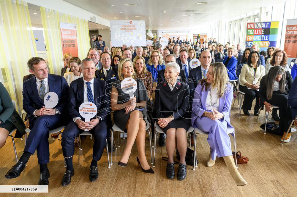 Queen Maxima At SchuldenlabNL Meeting - Amsterdam