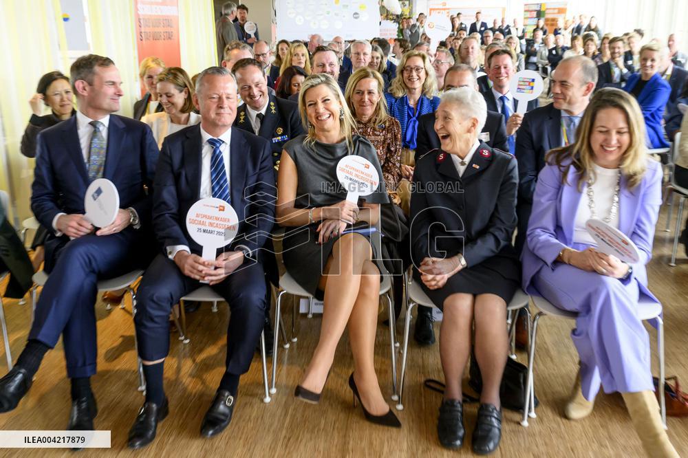Queen Maxima At SchuldenlabNL Meeting - Amsterdam