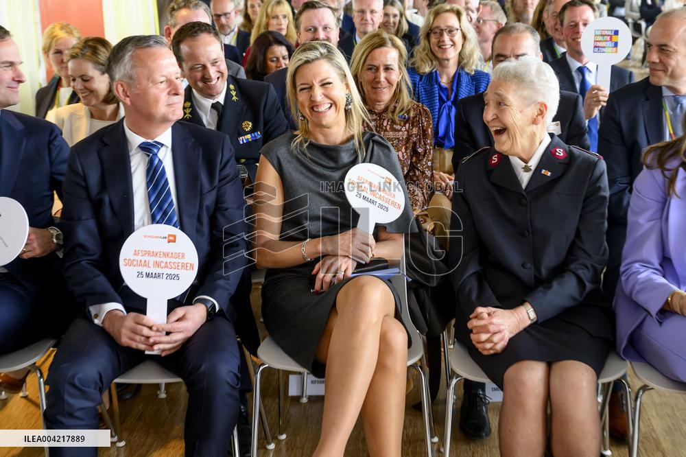 Queen Maxima At SchuldenlabNL Meeting - Amsterdam