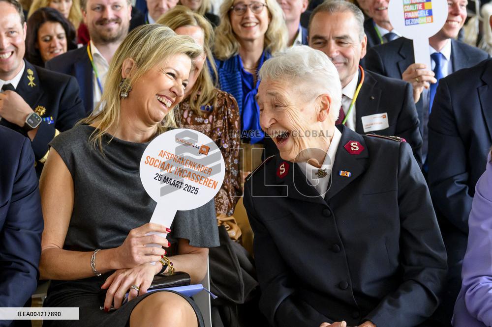 Queen Maxima At SchuldenlabNL Meeting - Amsterdam