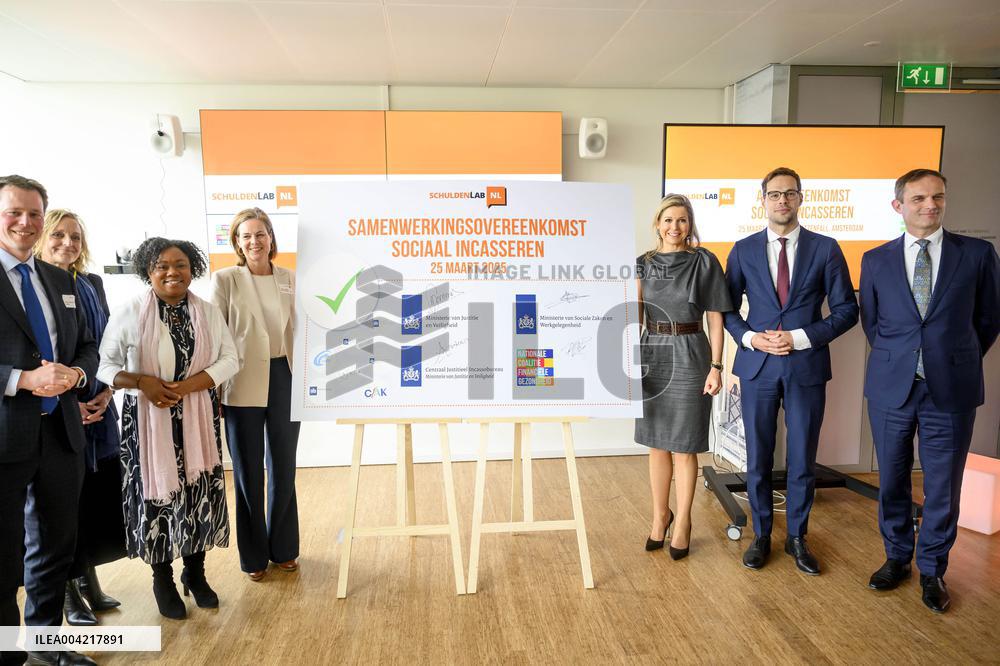 Queen Maxima At SchuldenlabNL Meeting - Amsterdam