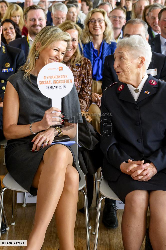 Queen Maxima At SchuldenlabNL Meeting - Amsterdam