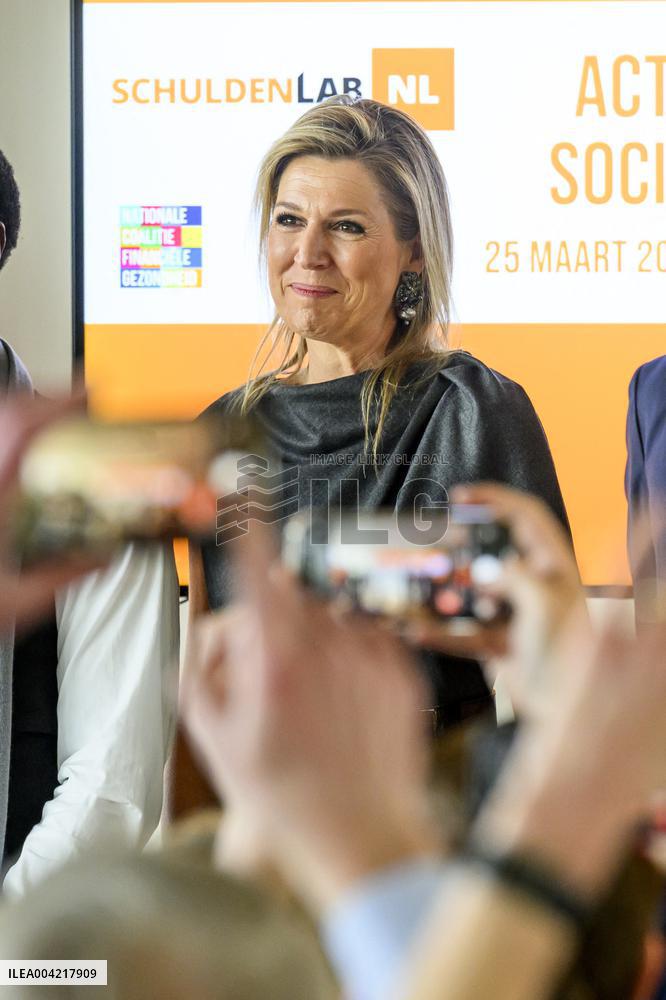 Queen Maxima At SchuldenlabNL Meeting - Amsterdam