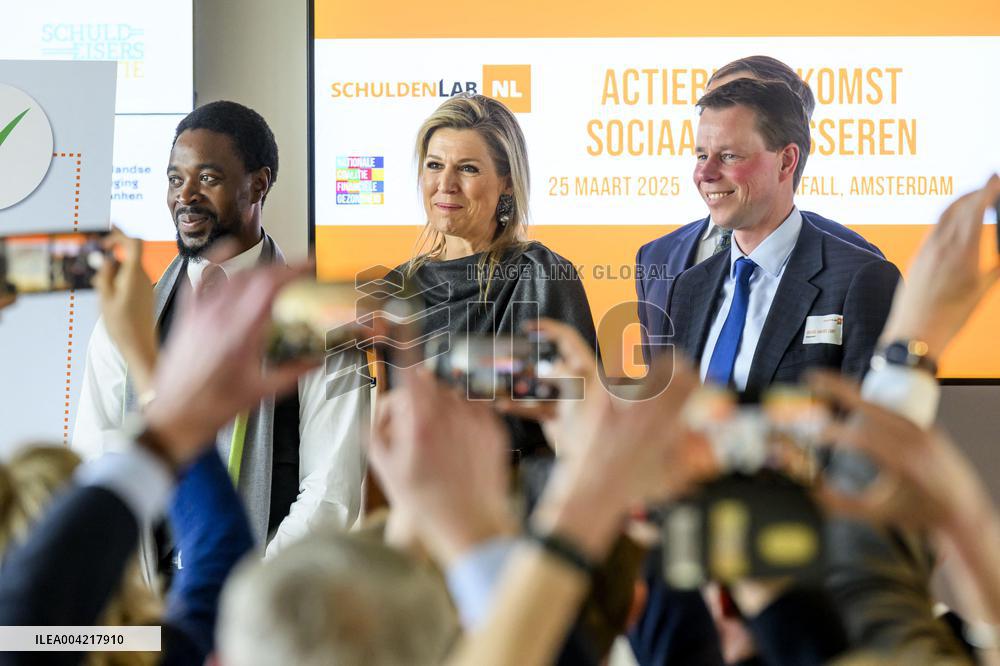 Queen Maxima At SchuldenlabNL Meeting - Amsterdam
