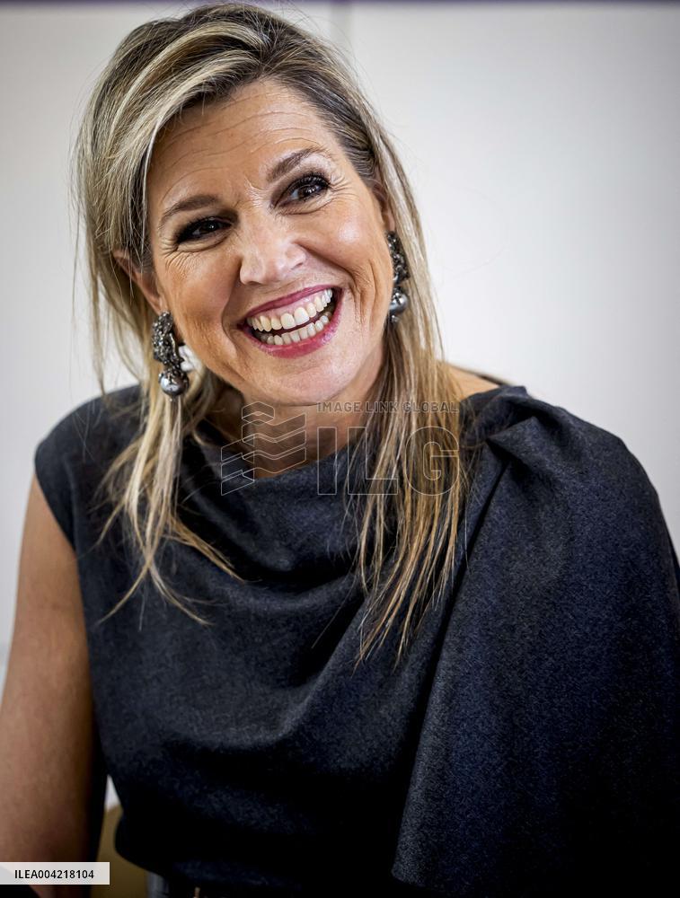 Queen Maxima Attends Lesson On Money - Haarlem