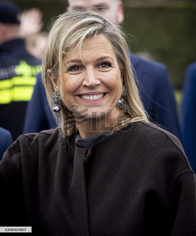 Queen Maxima Attends Lesson On Money - Haarlem