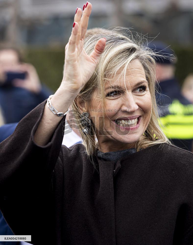 Queen Maxima Attends Lesson On Money - Haarlem