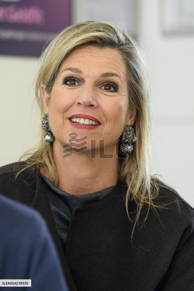 Queen Maxima Attends Lesson On Money - Haarlem