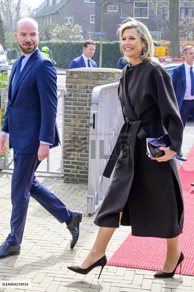 Queen Maxima Attends Lesson On Money - Haarlem