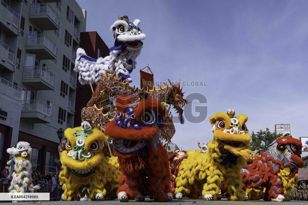 Golden Dragon Parade in Chinatown - LA