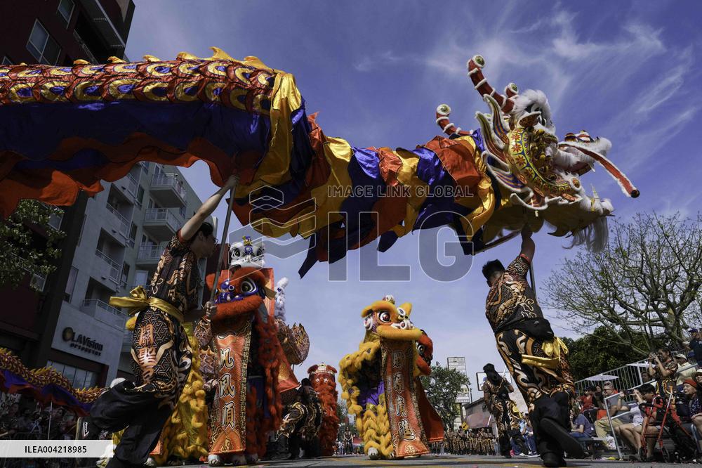 Golden Dragon Parade in Chinatown - LA