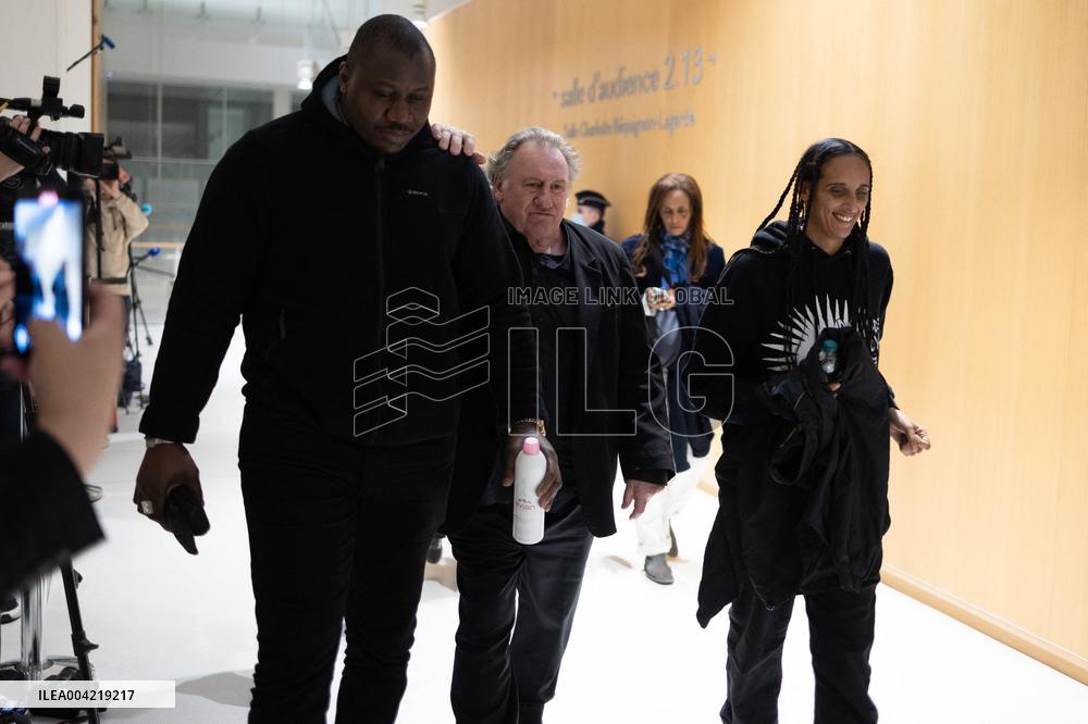 Gerard Depardieu Trial For Sexual Assault - Paris