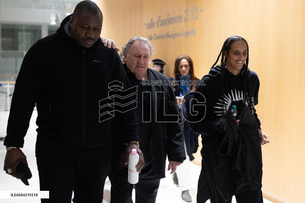 Gerard Depardieu Trial For Sexual Assault - Paris