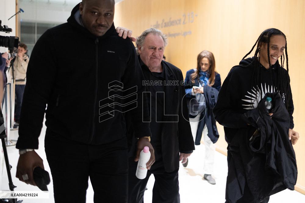 Gerard Depardieu Trial For Sexual Assault - Paris