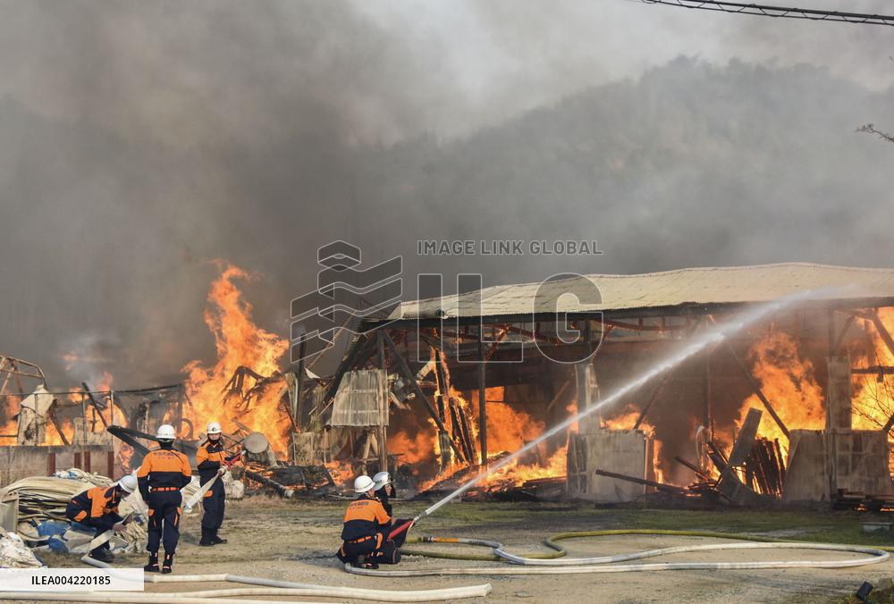Wildfire in western Japan
