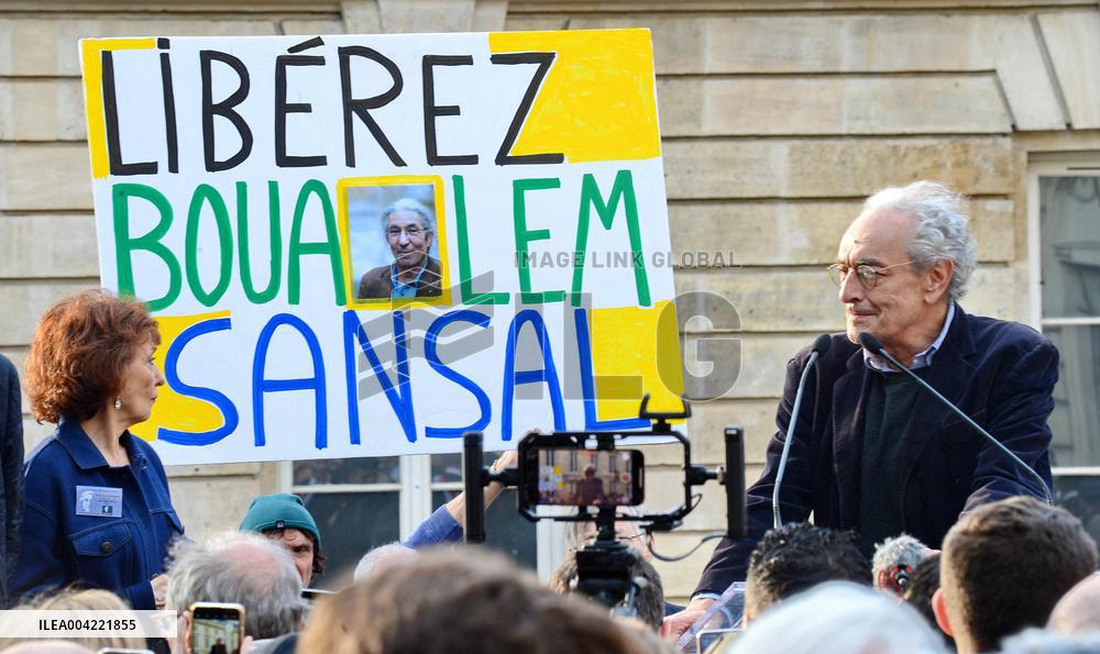 Rally in Support of Franco Algerian Writer Boualem Sansal - Paris