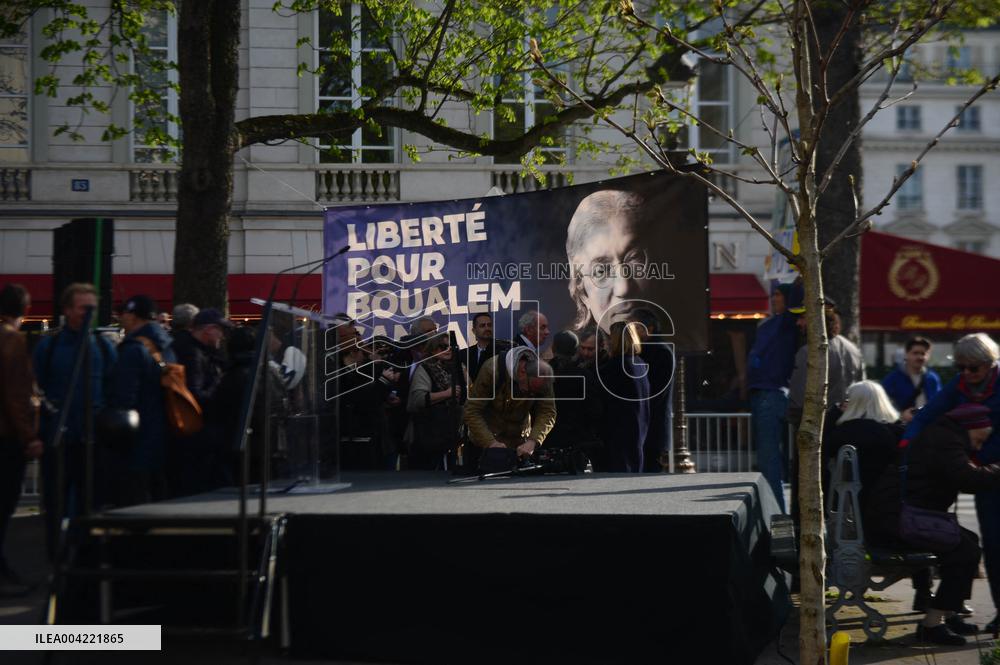 Rally in Support of Franco Algerian Writer Boualem Sansal - Paris