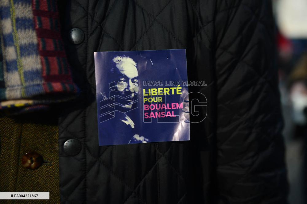 Rally in Support of Franco Algerian Writer Boualem Sansal - Paris