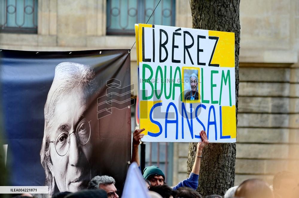 Rally in Support of Franco Algerian Writer Boualem Sansal - Paris