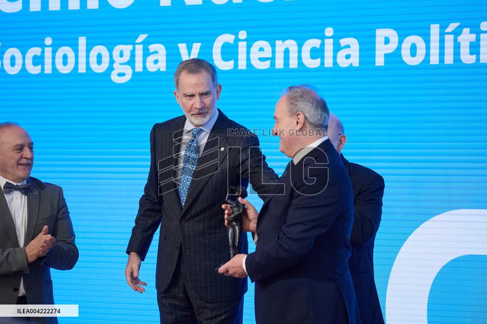 King Felipe at the National Sociology and Political Science Award 2024 - Madrid