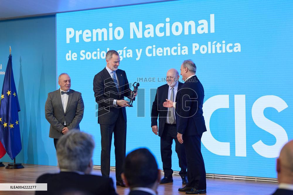 King Felipe at the National Sociology and Political Science Award 2024 - Madrid