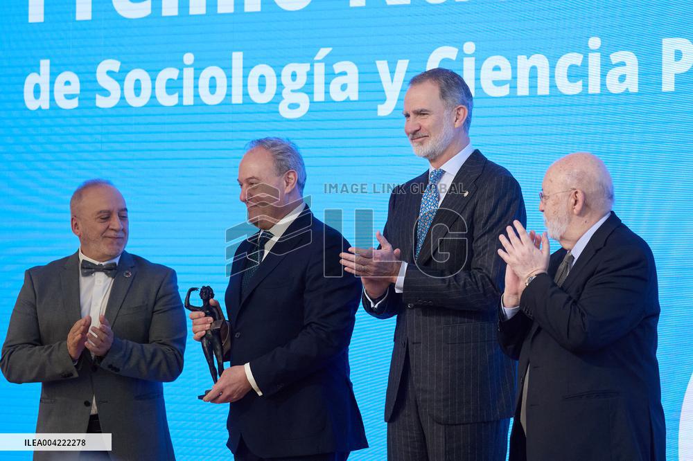 King Felipe at the National Sociology and Political Science Award 2024 - Madrid