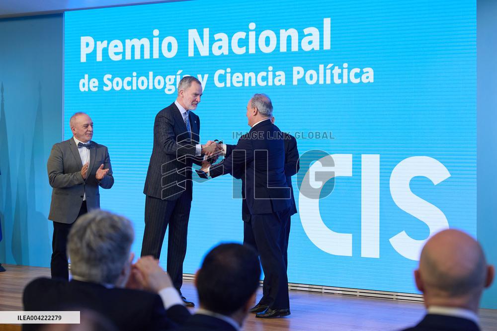 King Felipe at the National Sociology and Political Science Award 2024 - Madrid