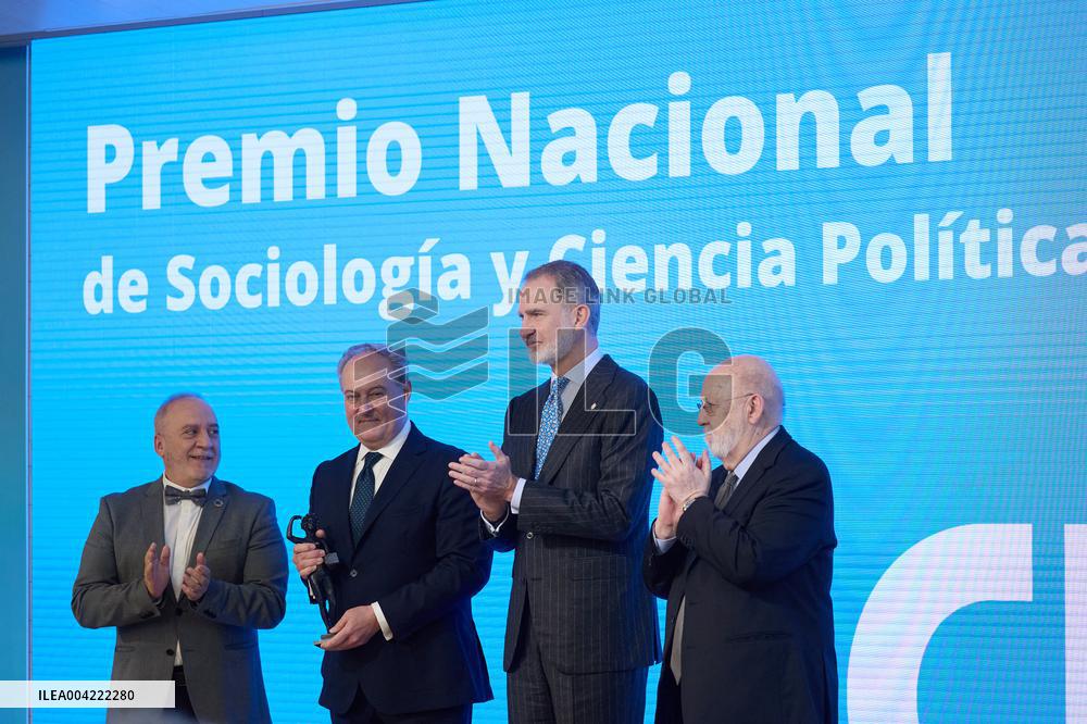 King Felipe at the National Sociology and Political Science Award 2024 - Madrid
