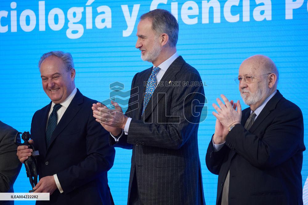 King Felipe at the National Sociology and Political Science Award 2024 - Madrid