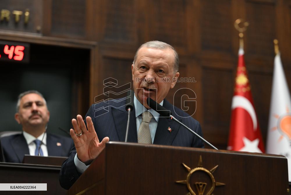 President Erdogan speaks at AKP group meeting - Ankara
