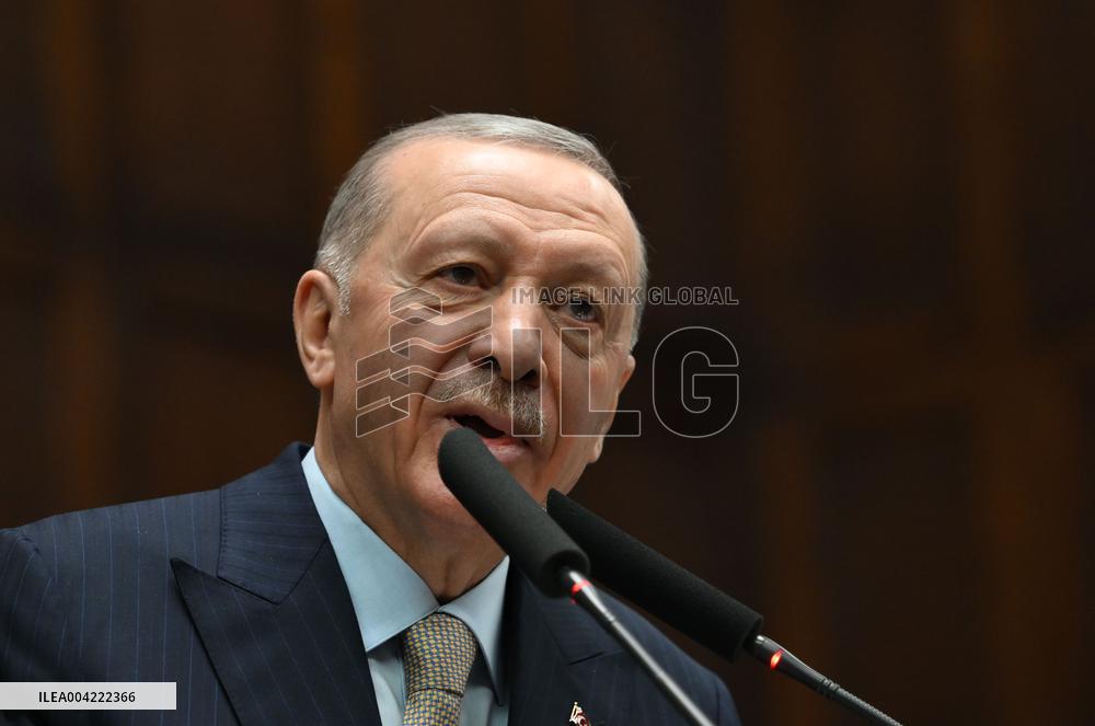 President Erdogan speaks at AKP group meeting - Ankara