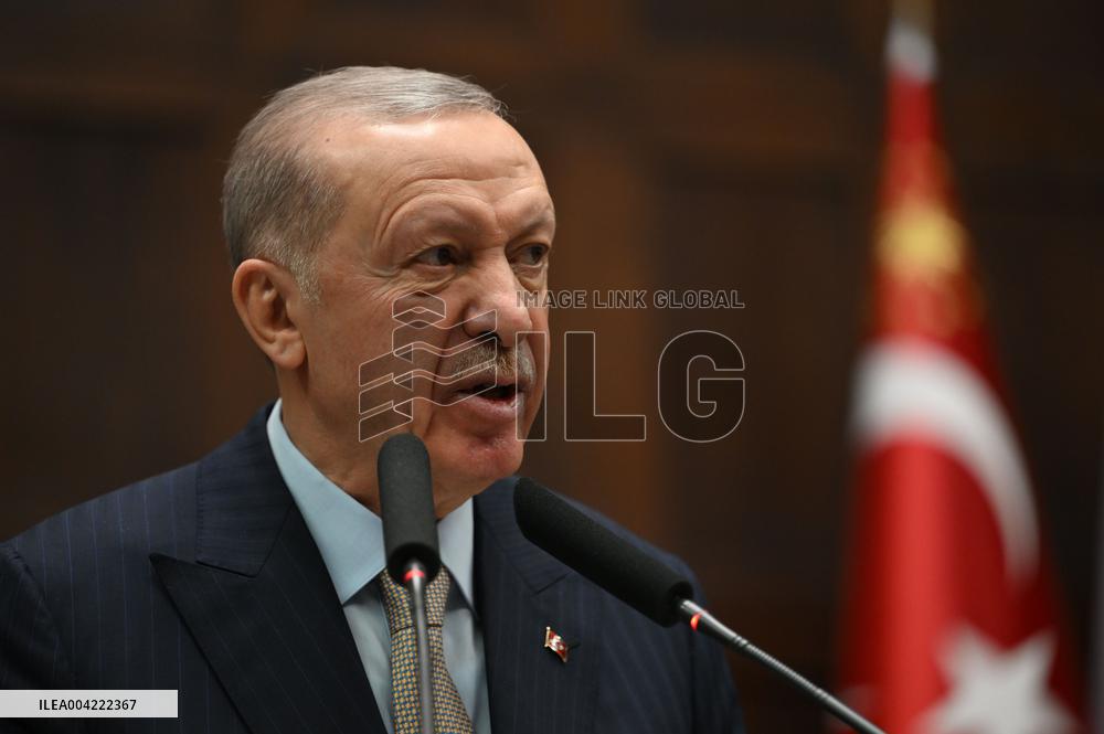 President Erdogan speaks at AKP group meeting - Ankara
