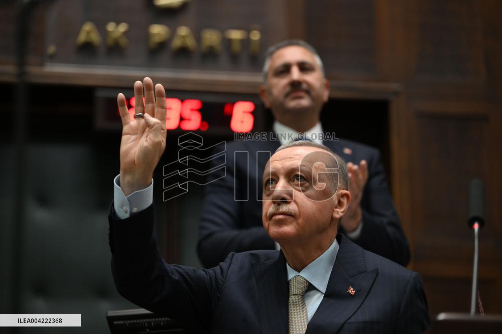 President Erdogan speaks at AKP group meeting - Ankara