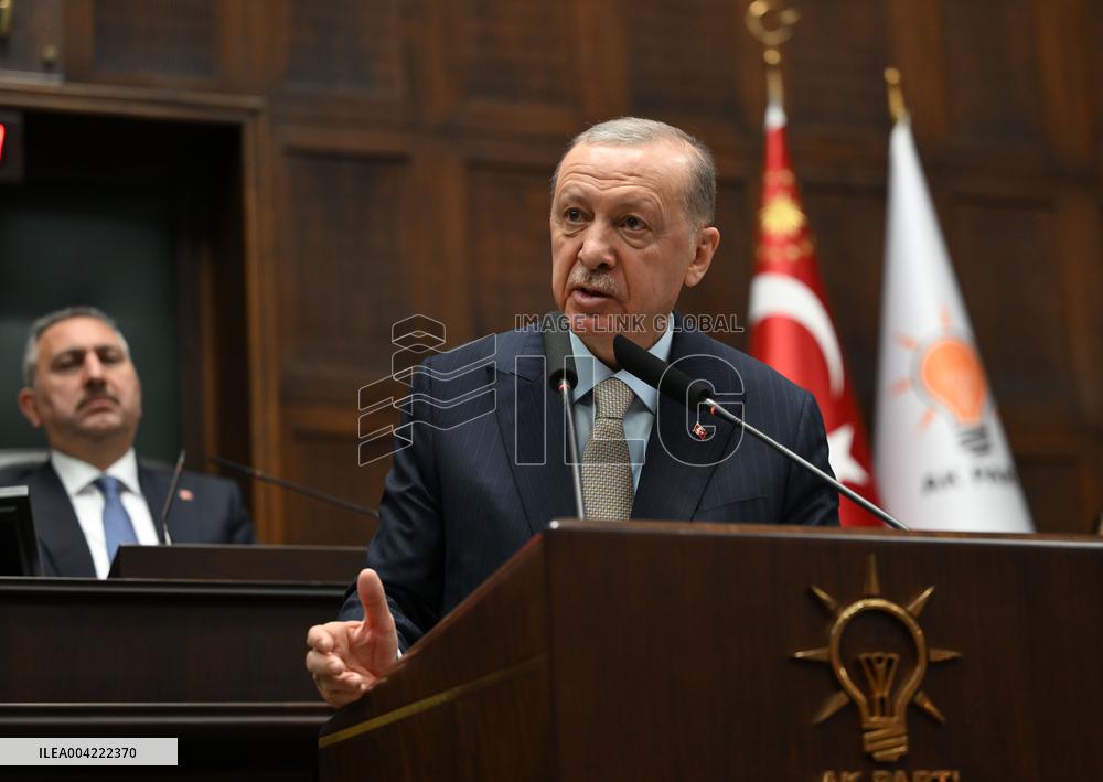 President Erdogan speaks at AKP group meeting - Ankara