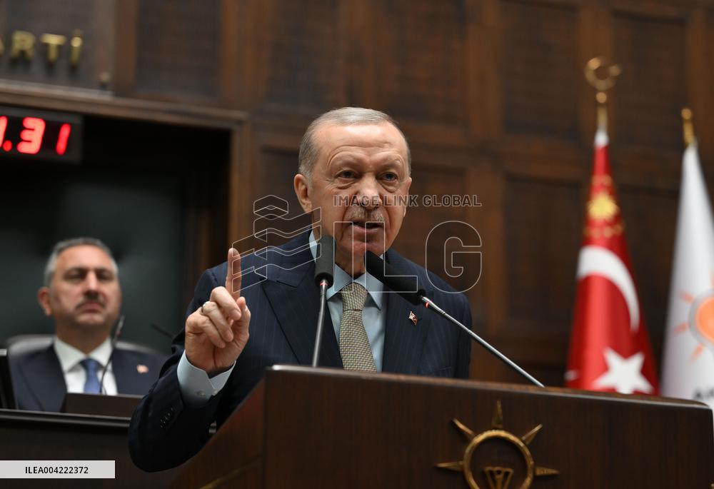 President Erdogan speaks at AKP group meeting - Ankara