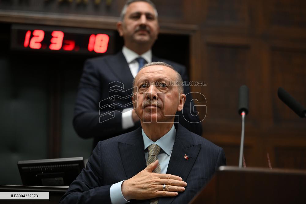 President Erdogan speaks at AKP group meeting - Ankara