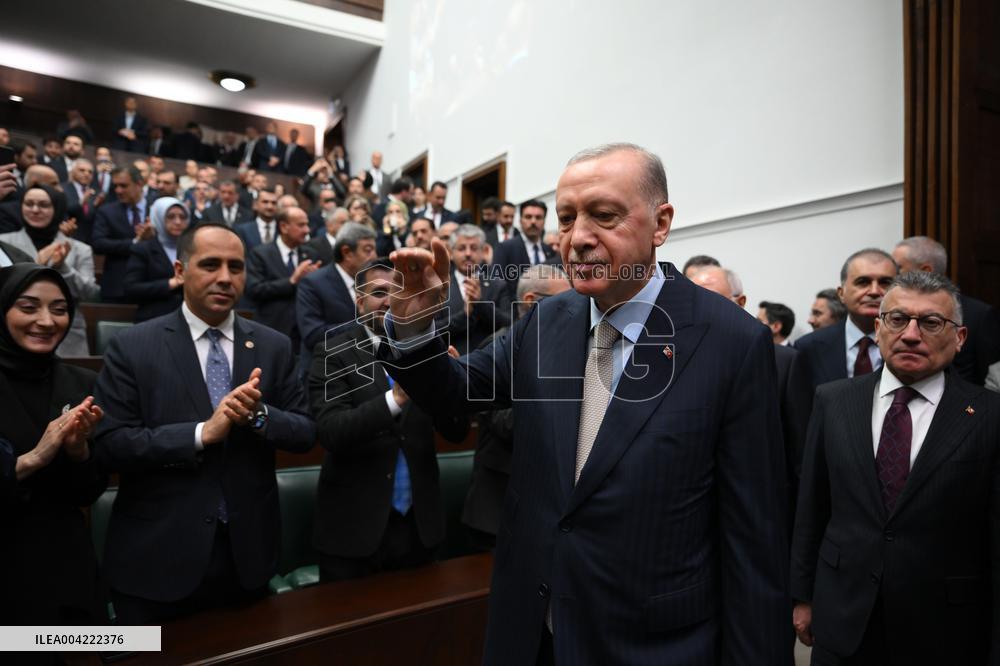President Erdogan speaks at AKP group meeting - Ankara