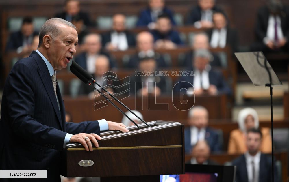President Erdogan speaks at AKP group meeting - Ankara