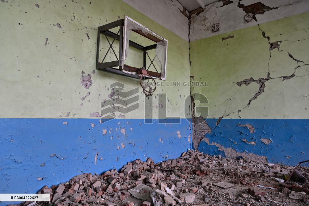Educational institution destroyed by Russian shelling in Zaporizhzhia region