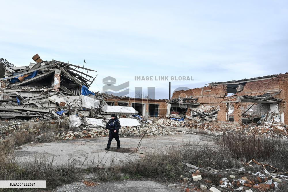 Educational institution destroyed by Russian shelling in Zaporizhzhia region