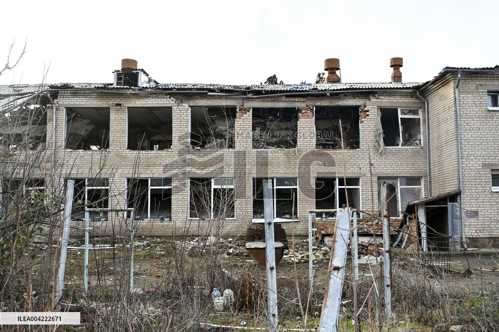 Educational institution destroyed by Russian shelling in Zaporizhzhia region