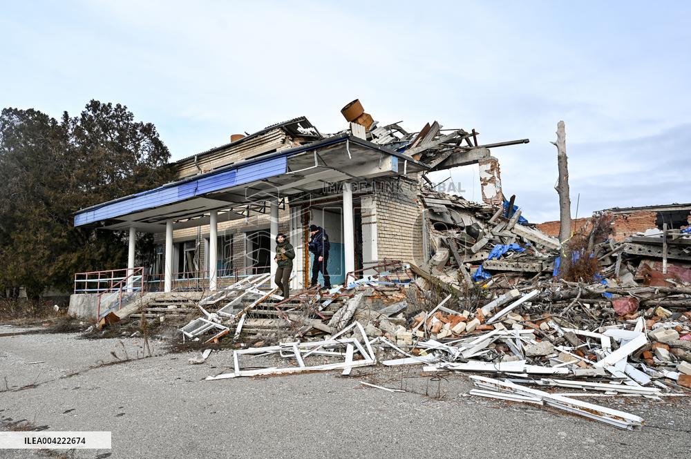 Educational institution destroyed by Russian shelling in Zaporizhzhia region